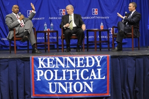 Michael Steele and Harold Ford Jr., debate at the Kennedy Political Union